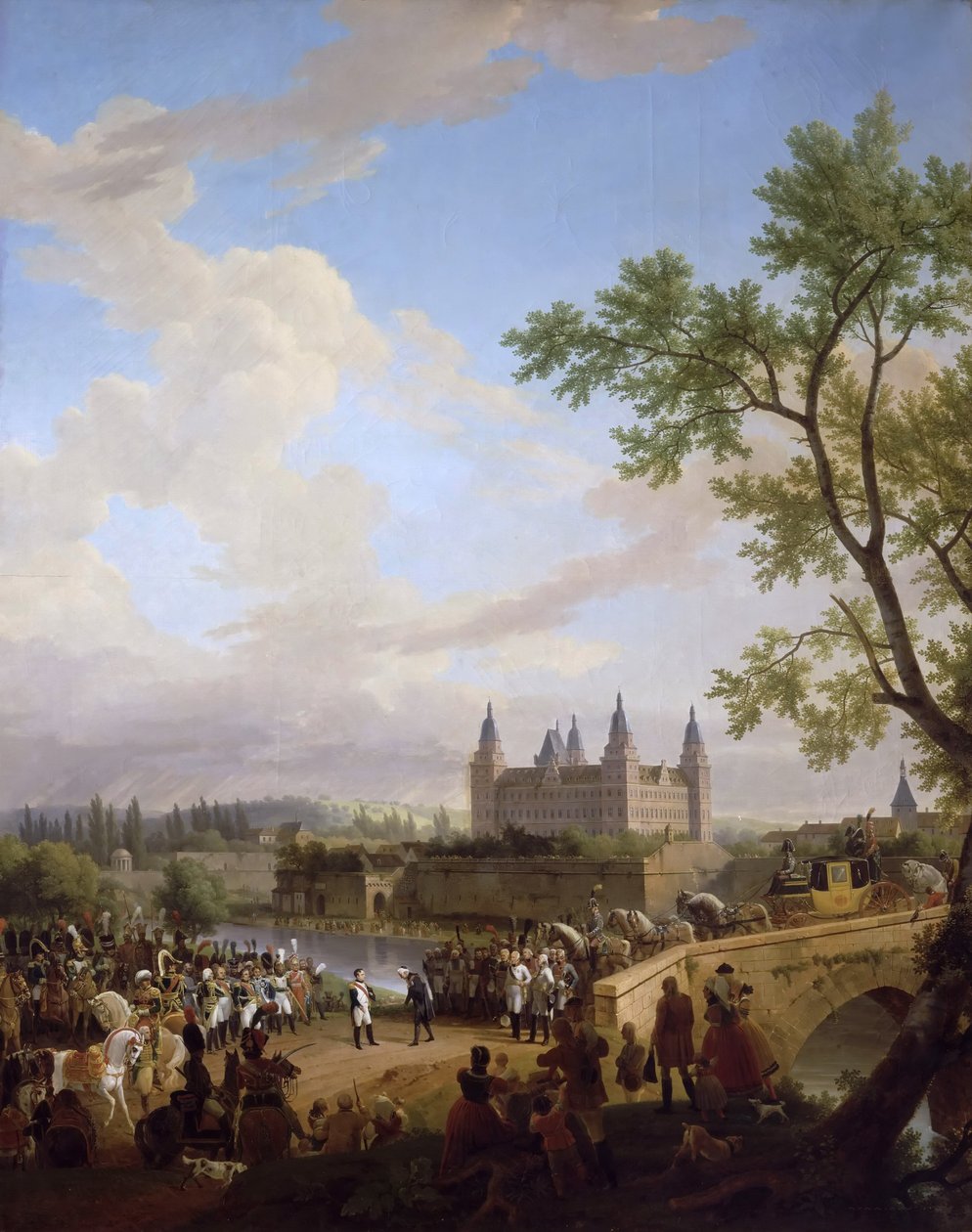 Napoleonin ja paroni Karl von Dalbergin tapaaminen Aschaffenburgissa 2. lokakuuta 1806 tekijältä Florent Fidèle Constant Bourgeois du Castelet