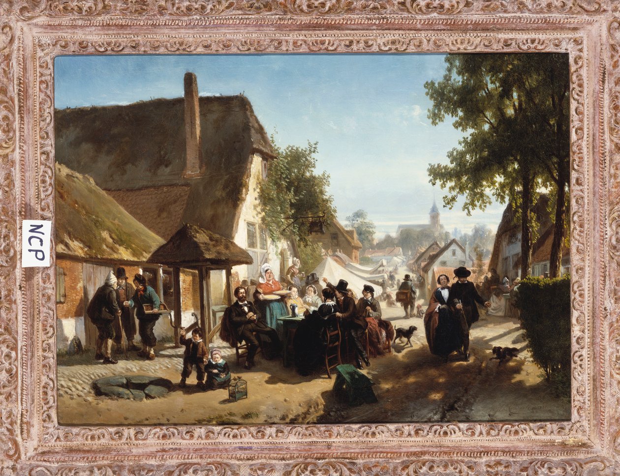 Lounas Inn-hotellissa, 1886 tekijältä Florent Nicolas Crabeels