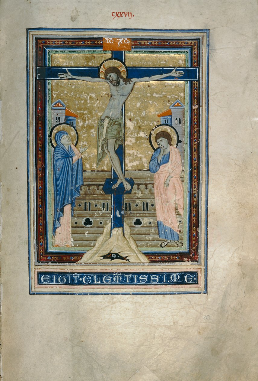 Ristiinnaulitseminen (Cod. Conventi Suppressi, ms. 233, n. 151) tekijältä Florentine School