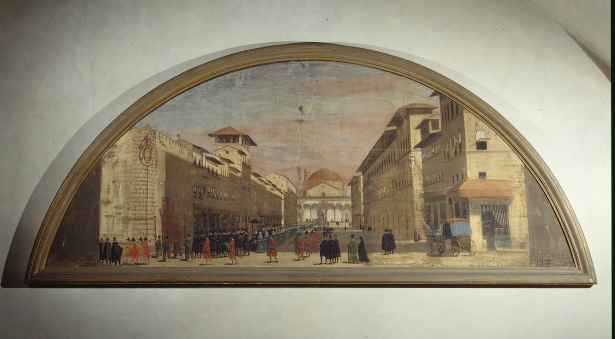 Lunette näköalalla Via de Serville, Firenzessä tekijältä Florentine School