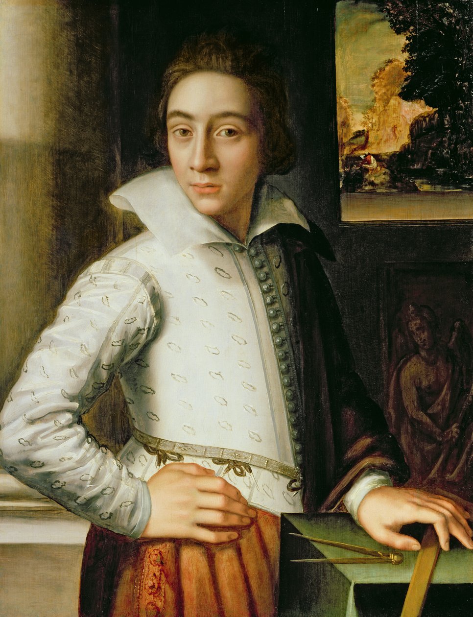 Nuoren miehen muotokuva, 1500-luvun puoliväli (öljy tammipaneelissa) tekijältä Florentine School