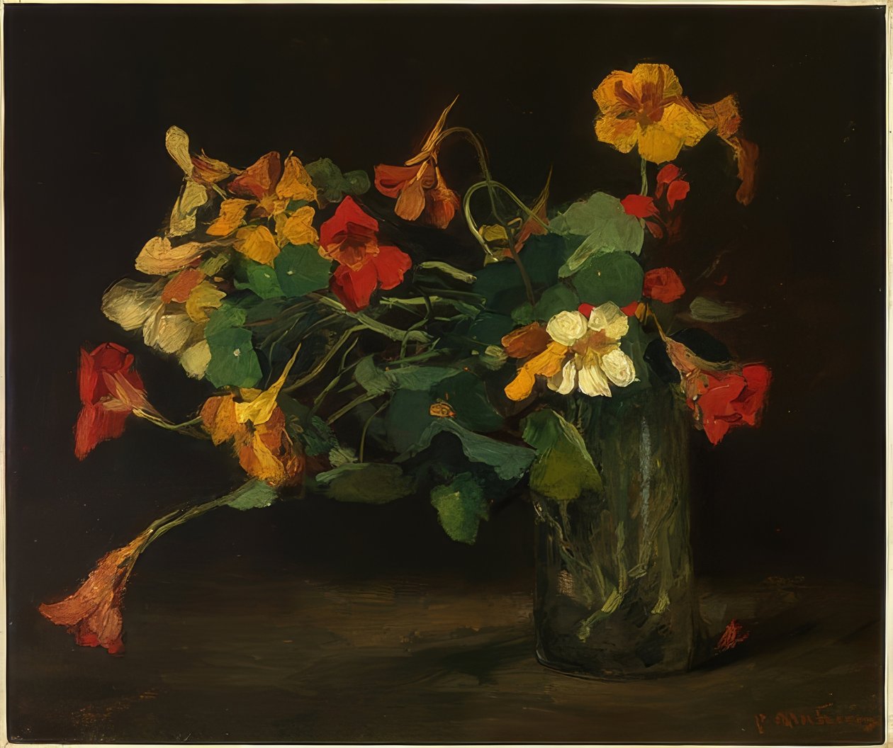 Kukkainen asetelma Nasturtium kanssa tekijältä Floris Arntzenius