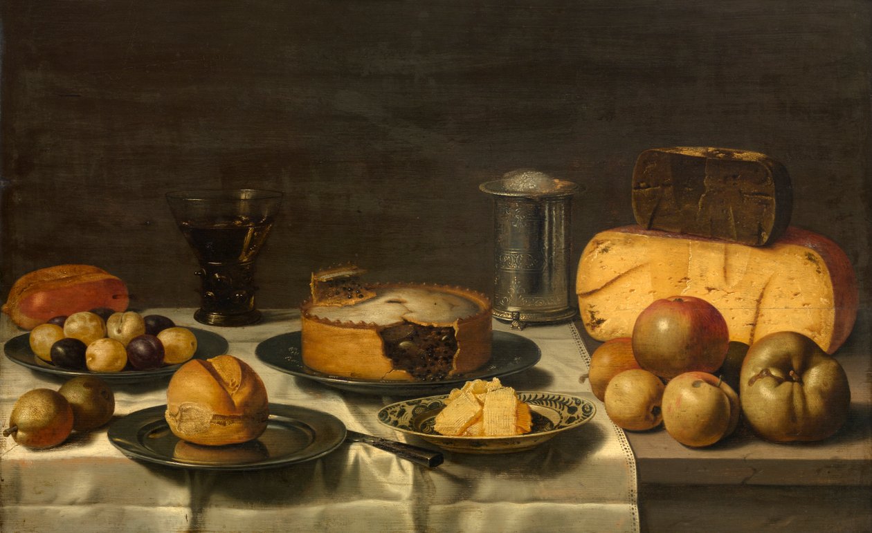 Hollantilainen aamiainen (öljy paneelille) tekijältä Floris Gerritsz van Schooten