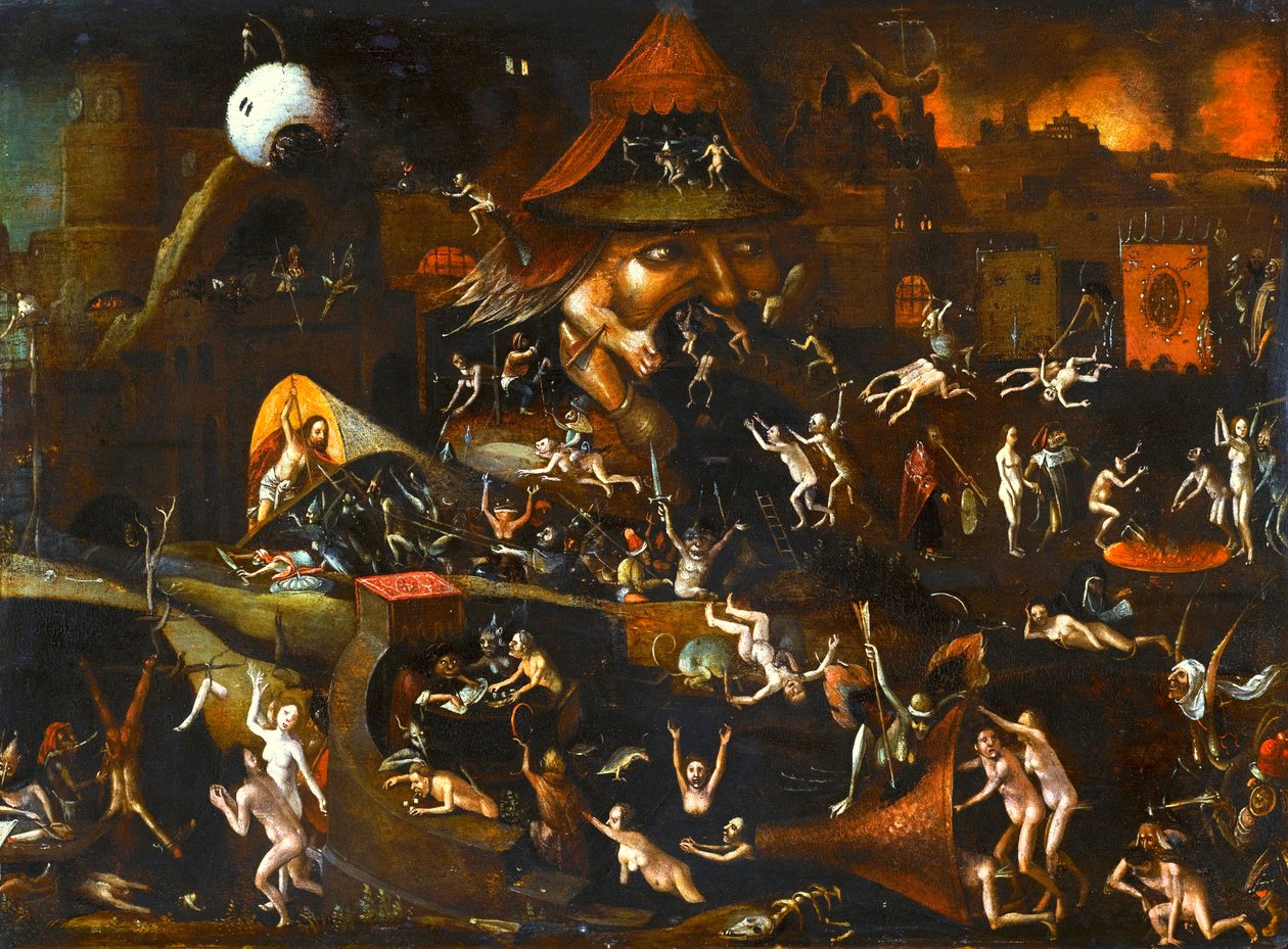 Helvetin ärsytys tekijältä Follower of Hieronymus Bosch