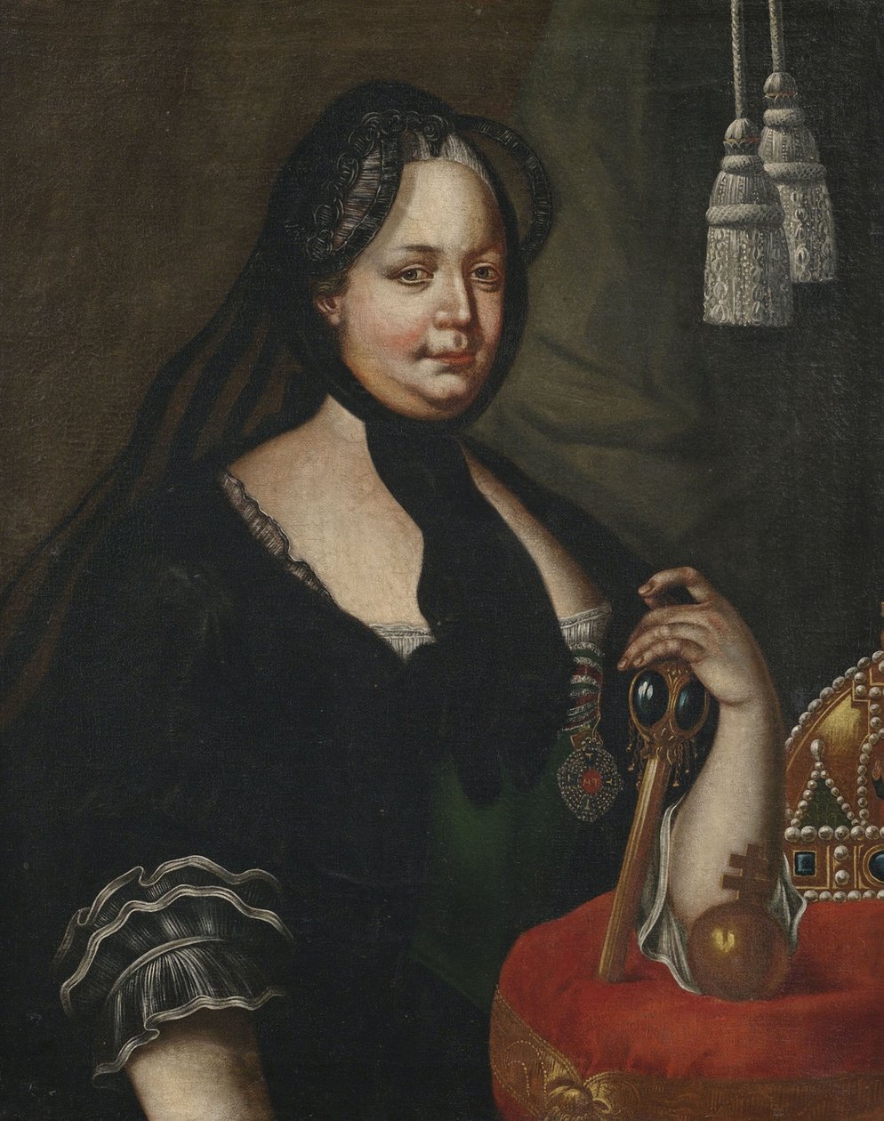 Kaiserin Maria Theresia Witwentrachtissa tekijältä Follower of Joseph Ducreux