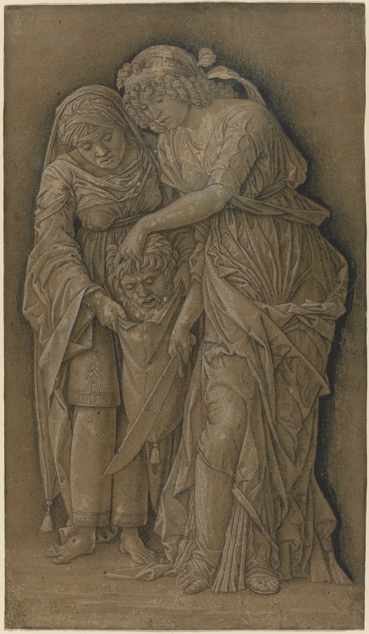 Judith Holofernesin pään kanssa tekijältä Follower of Andrea Mantegna