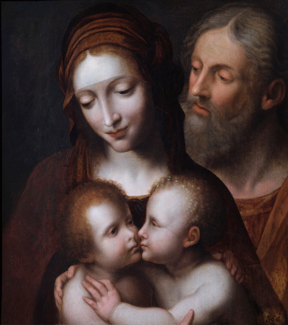 "Pyhä perhe johanneksen lapsen kanssa", 1500-luku tekijältä Follower of Bernardino Luini