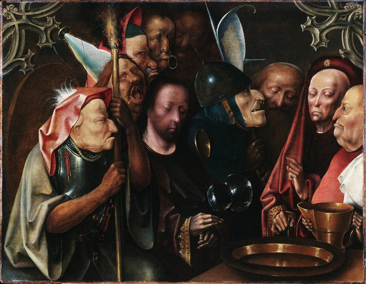 Kristus Pontius Pilatuksen edessä tekijältä Follower of Hieronymus Bosch