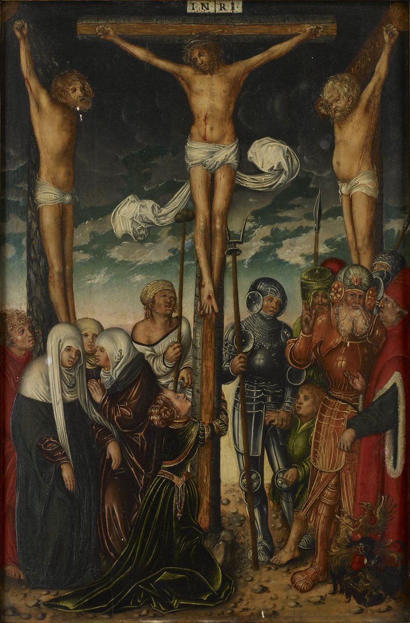 Ristiinnaulitseminen tekijältä Follower of Lucas Cranach the Elder