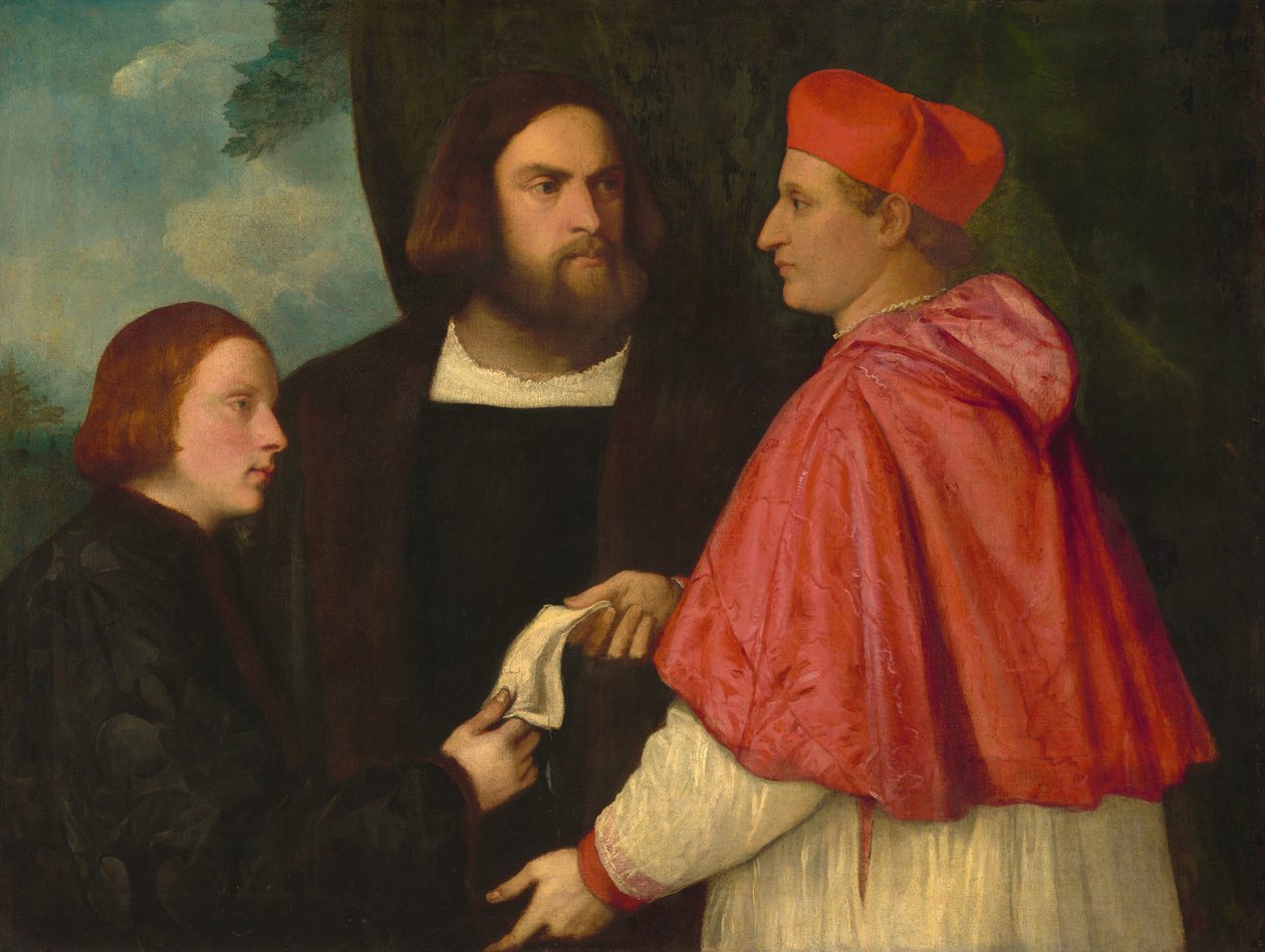 Girolamo ja kardinaali Marco Corner investoivat Marcoon, Carraran apottiin, hänen hyväkseen tekijältä Follower of Titian