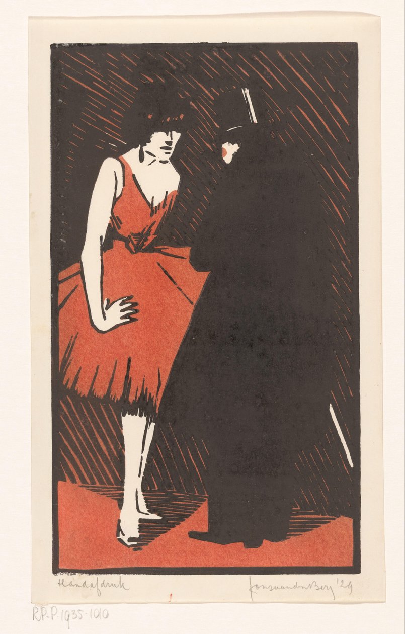 Tanssija herrasmiehen kanssa tekijältä Fons van den Berg (signed by artist)