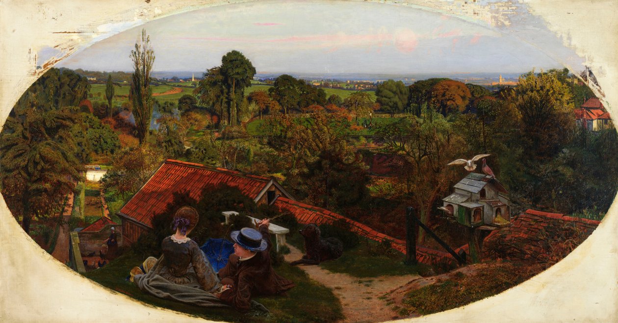 Englantilainen syksyn iltapäivä, 1852-1853 tekijältä Ford Madox Brown