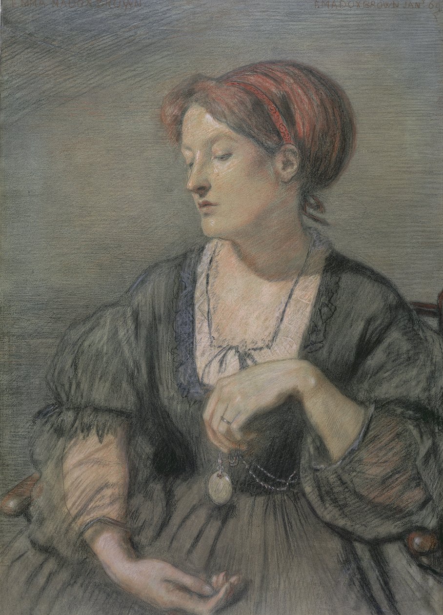 Emma Madox Brown (1829-90) 1869 (pastelli) tekijältä Ford Madox Brown