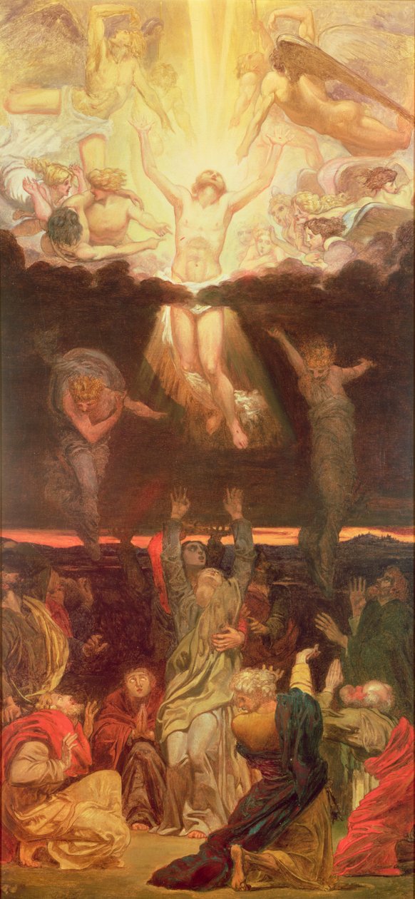 Huonekalut ja erilaiset esineet 1100- ja 1300-luvuilta tekijältä Ford Madox Brown