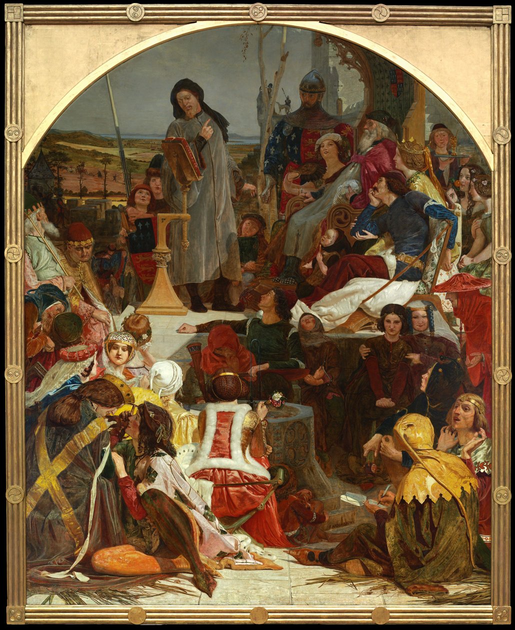 Chaucer Edward III:n hovissa tekijältä Ford Madox Brown