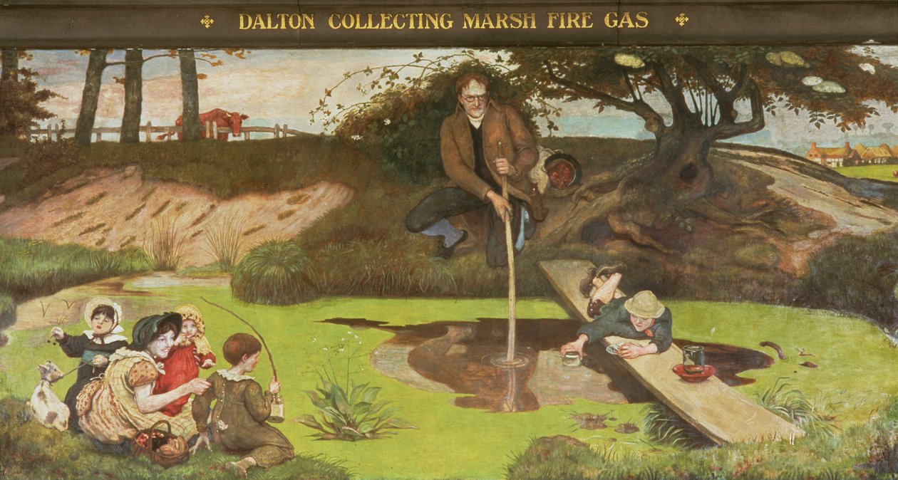 Dalton kerää Marsh Fire Gas -kaasua tekijältä Ford Madox Brown