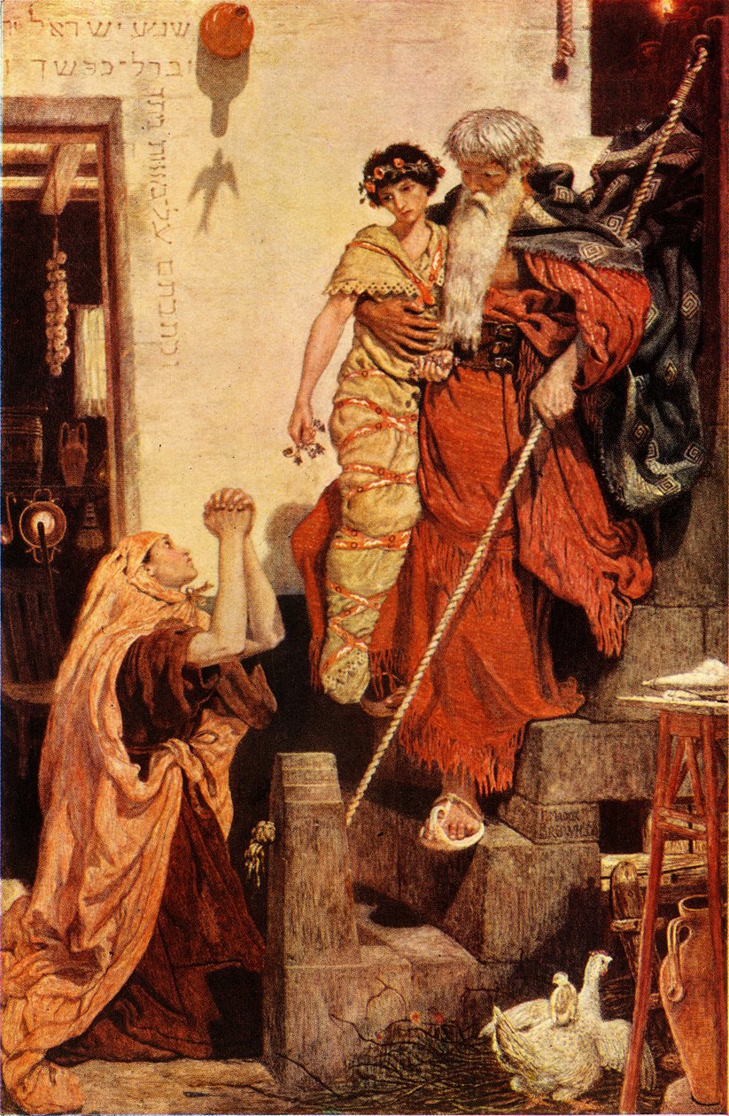 "Elias ennallistamassa lesken poikaa", 1943. tekijältä Ford Madox Brown