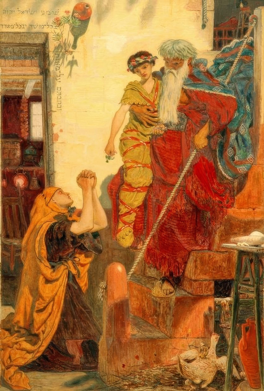 F.M.Brown, Elias und der Sohn der Witwe tekijältä Ford Madox Brown