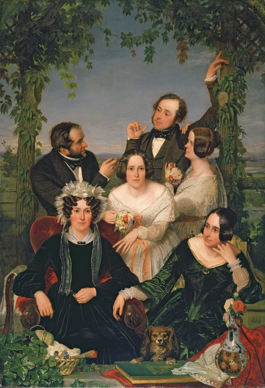 Perheryhmä (The Bromley Family) 1844 (öljy kankaalle) tekijältä Ford Madox Brown