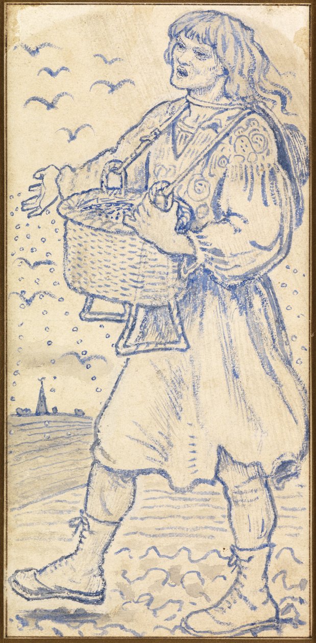 Marraskuu, kylväjä: Tutki laattoja Queens College Hallissa, Cambridgessa tekijältä Ford Madox Brown