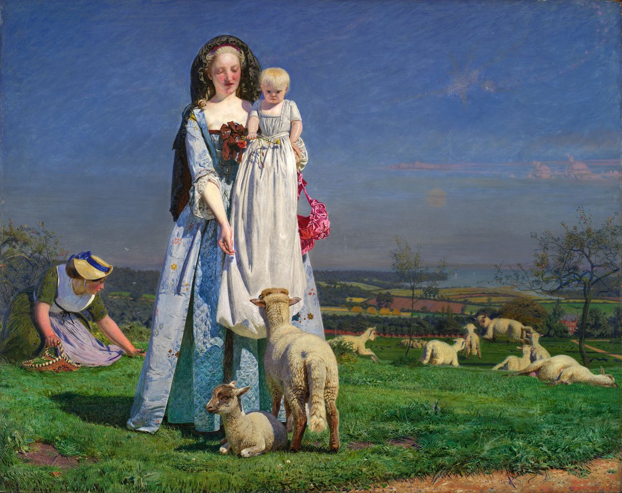 Söpöjä mää-lampaita tekijältä Ford Madox Brown