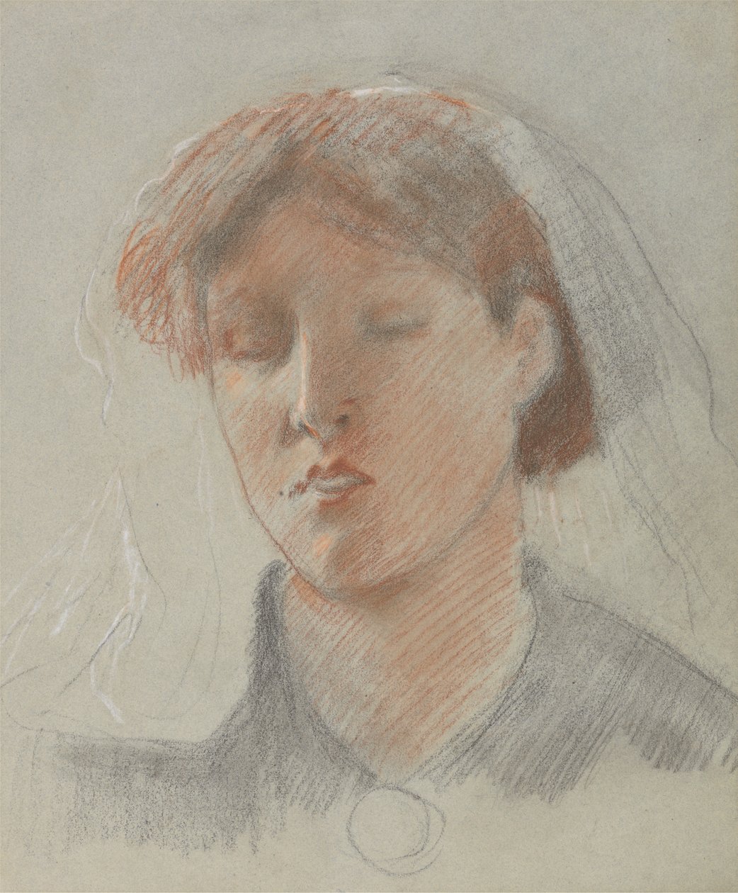 Taiteilijan vaimo Emma hääpäivänä tekijältä Ford Madox Brown