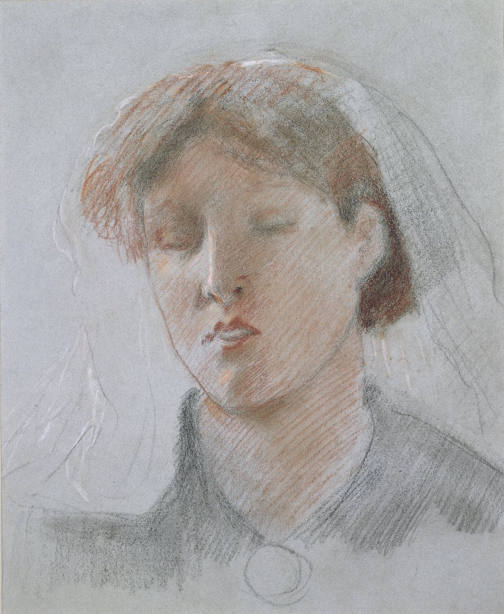 Taiteilijan vaimo Emma hääpäivänä tekijältä Ford Madox Brown