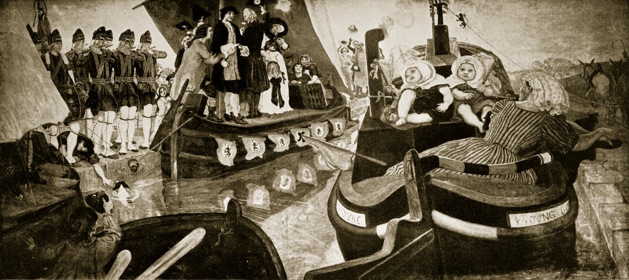 Bridgewater-kanavan avaaminen, 1768, kuvitus teoksesta "Hutchinson