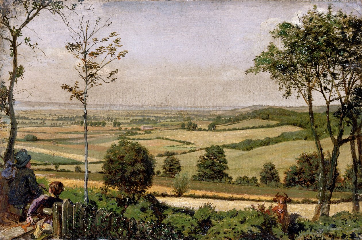 "Näkymä Shorn Ridgwayltä, Kent", 1849 ja 1873 tekijältä Ford Madox Brown