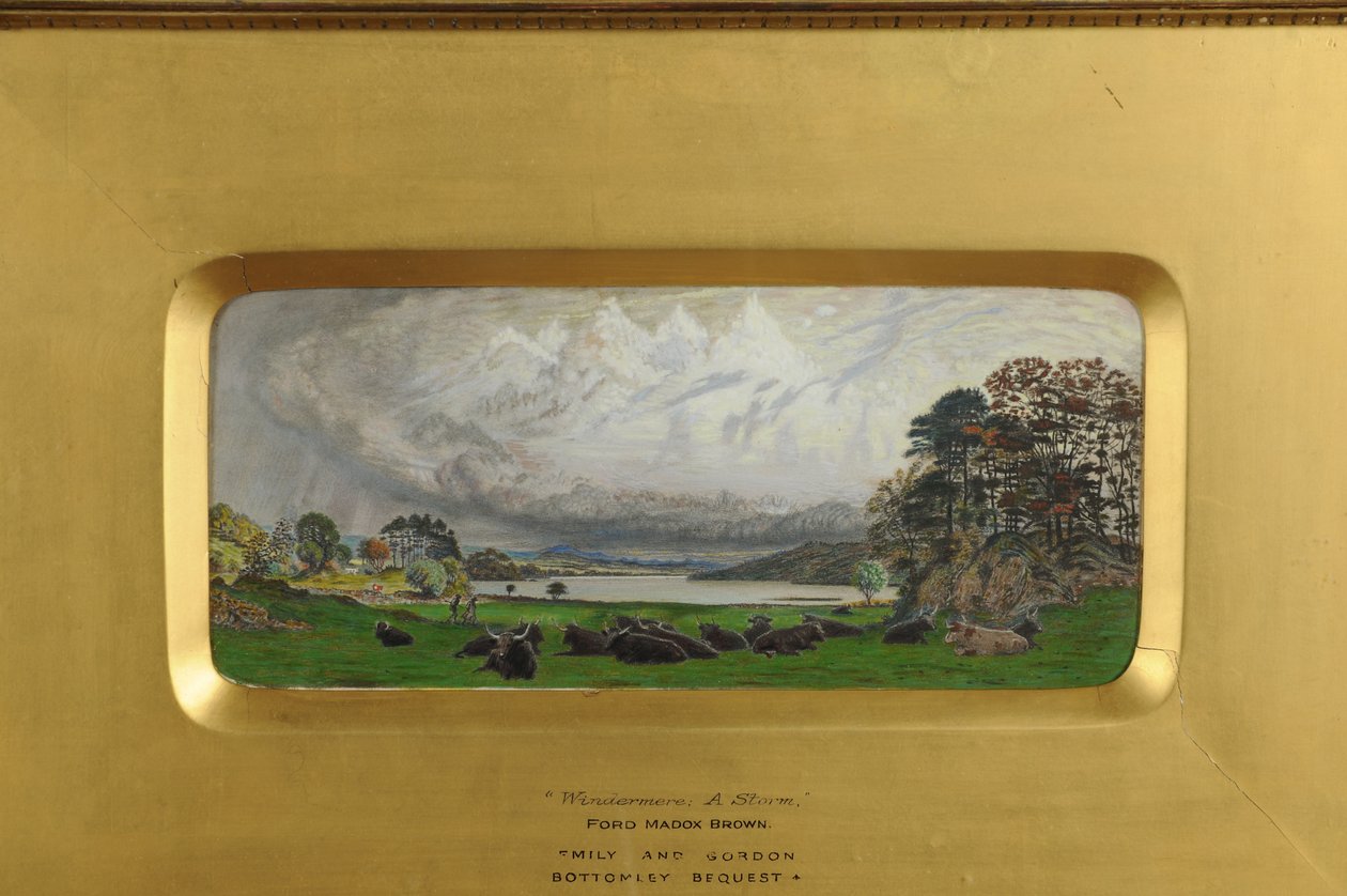 Windermere - Myrsky, 1848 (wc paperilla) tekijältä Ford Madox Brown