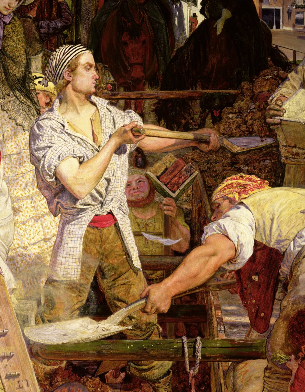 Työ: Työmies neilikka suussaan tekijältä Ford Madox Brown