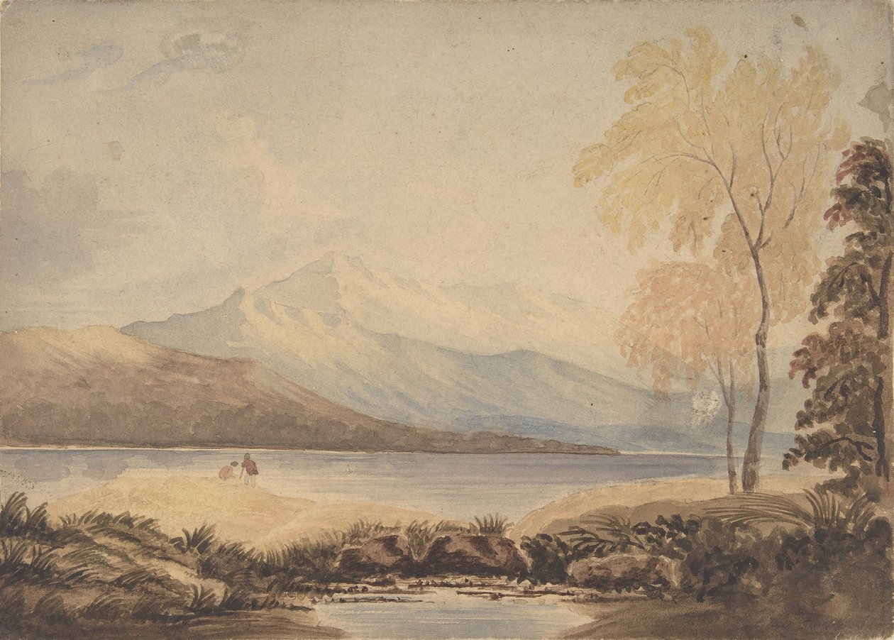 Järvimaamaisema, 1800-luvun alku. tekijältä Formerly attributed to Copley Fielding.