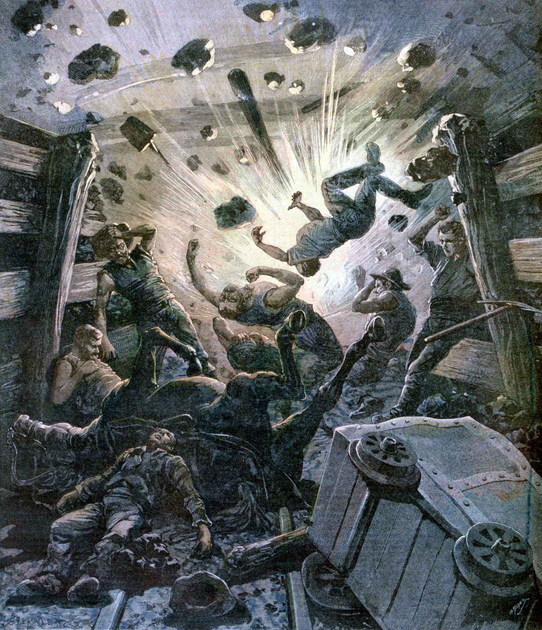 Palopatterin räjähdys, Ranska, 1892 tekijältä Fortuné Méaulle