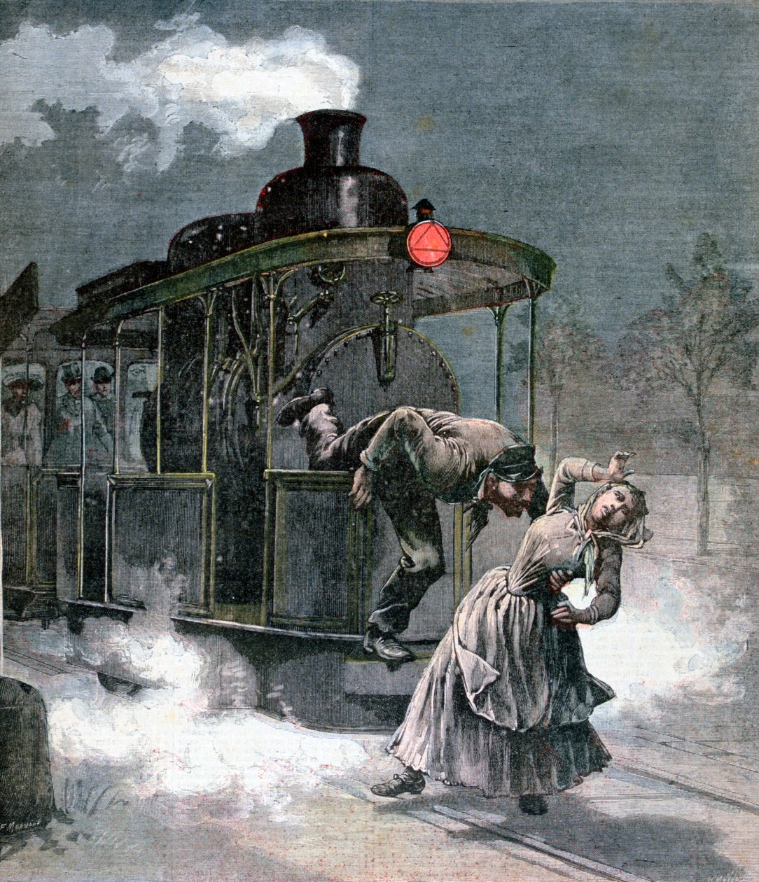 Onnettomuus Marly-le-Roi-radalla, Ranska, 1891 tekijältä Fortuné Méaulle