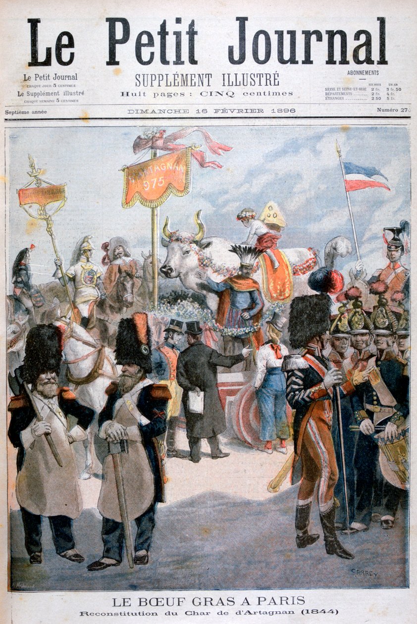 Lihotun härän juhlat Pariisissa 1896 tekijältä Fortuné Méaulle