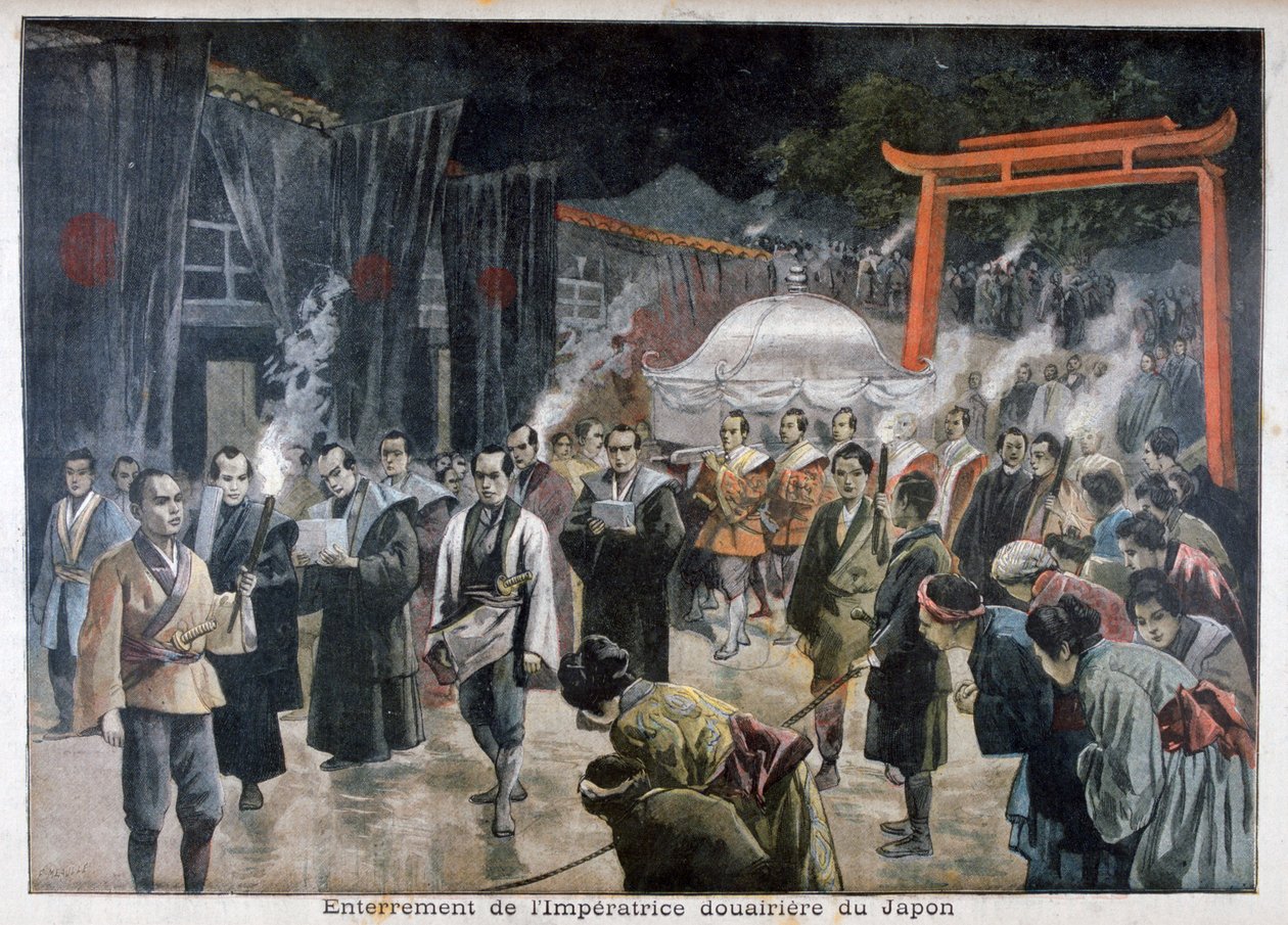 Japanin keisarinnalahjan hautajaiset, 1897 tekijältä Fortuné Méaulle