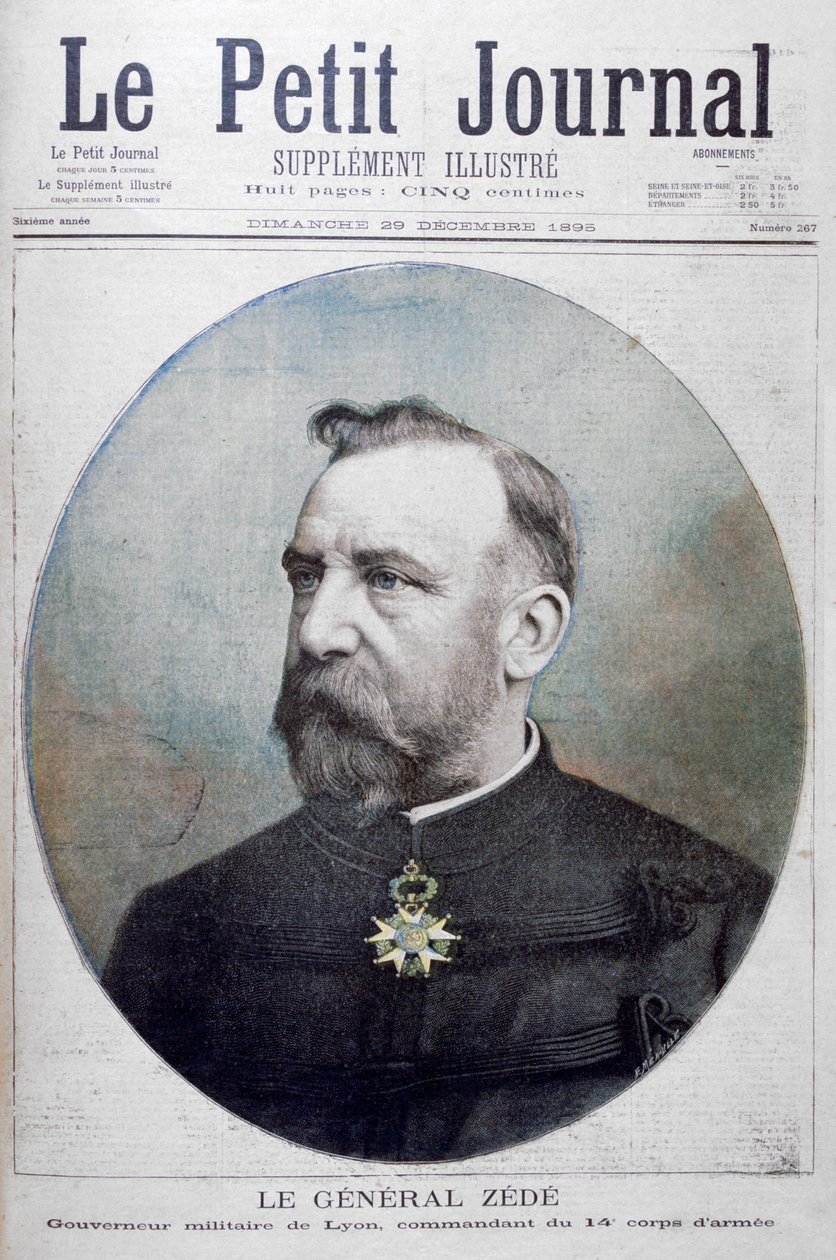 Kenraali Zede, Lyonin sotilaallinen kuvernööri, Ranska, 1895 tekijältä Fortuné Méaulle