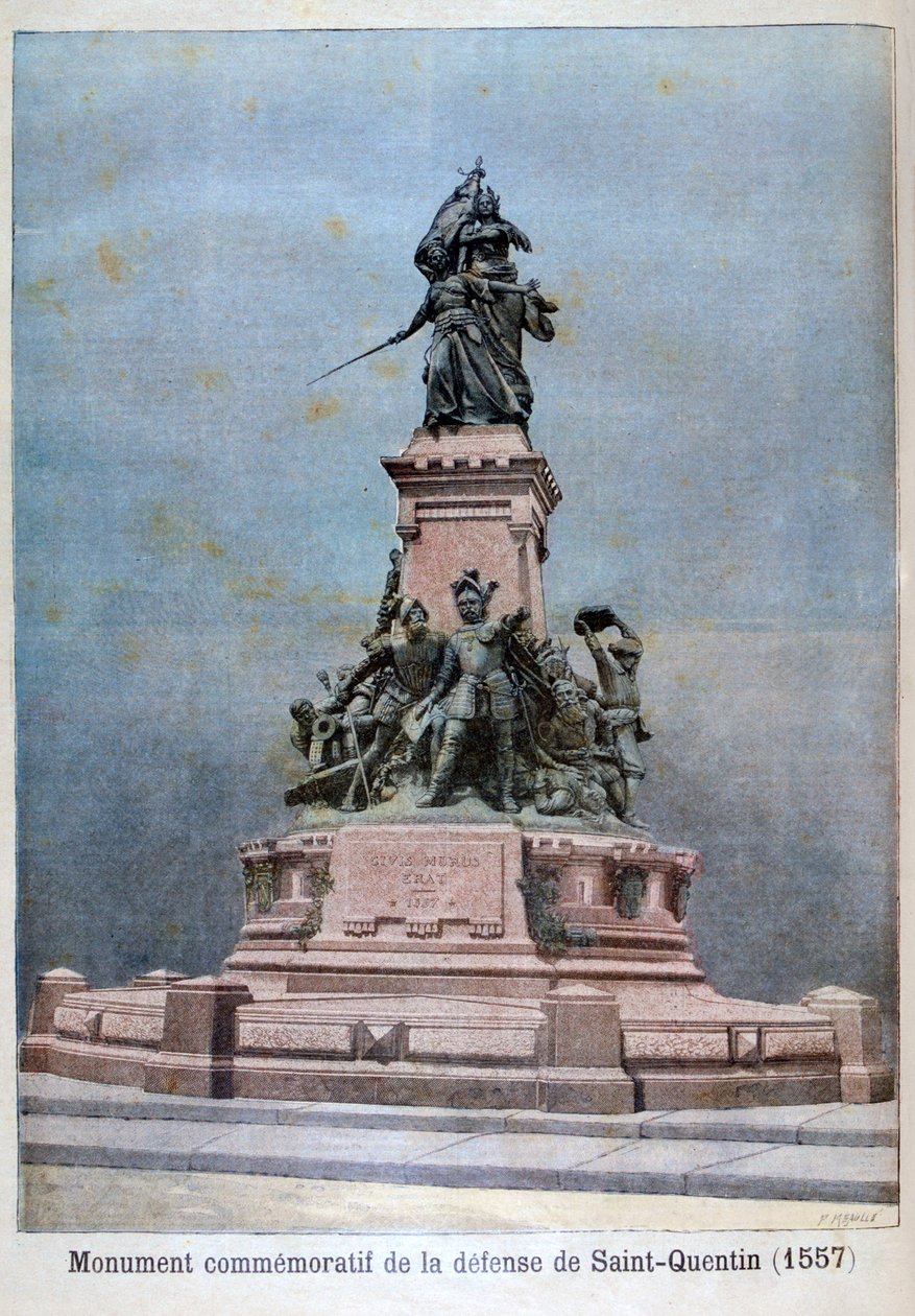 Pyhän Quentinin puolustamisen muistomerkki, 1557, 1896 tekijältä Fortuné Méaulle