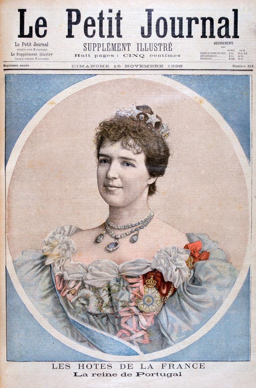 Portugalin kuningatar Amelian muotokuva, 1896 tekijältä Fortuné Méaulle