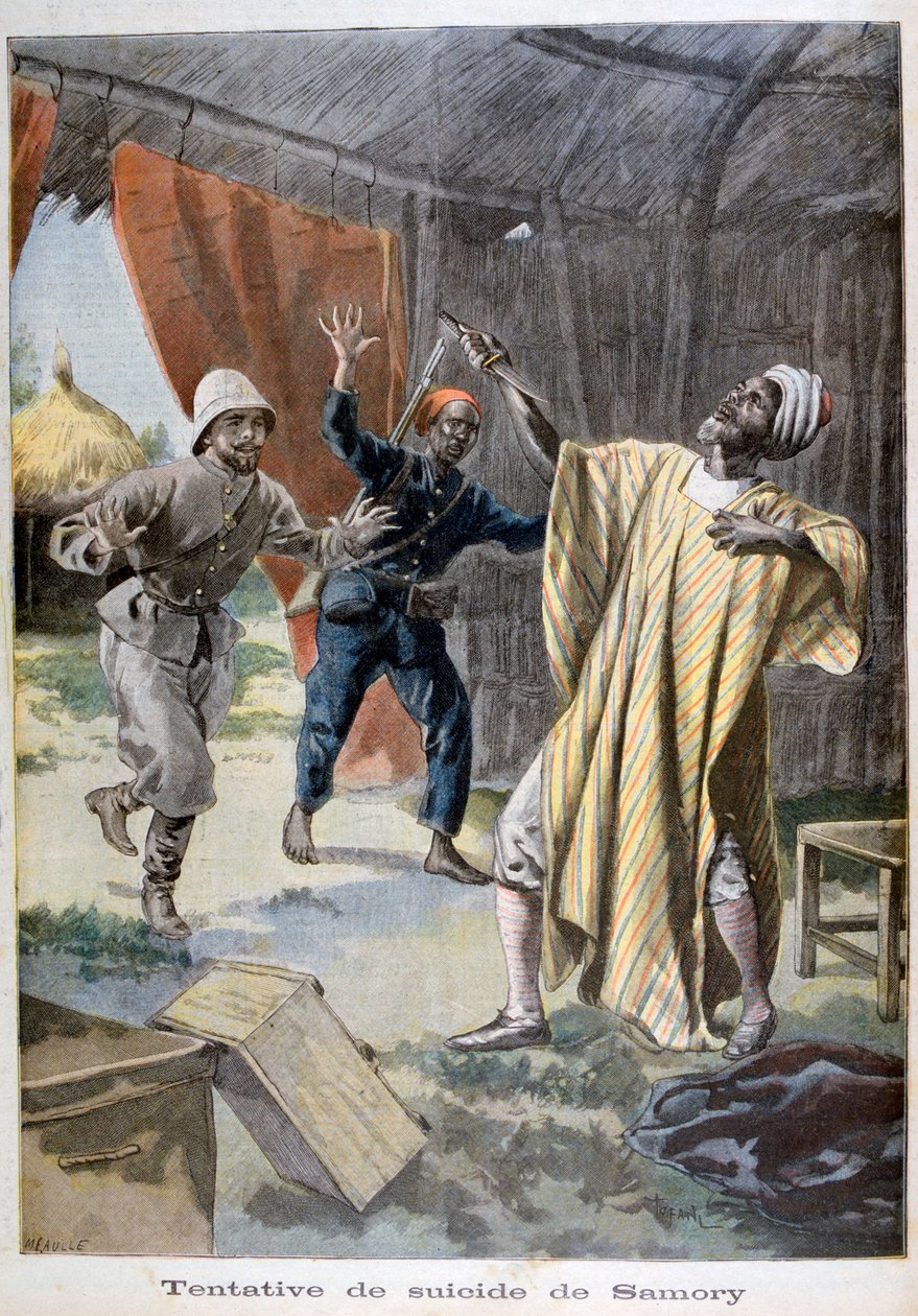 Samori Turen itsemurhayritys, 1899 tekijältä Fortuné Méaulle
