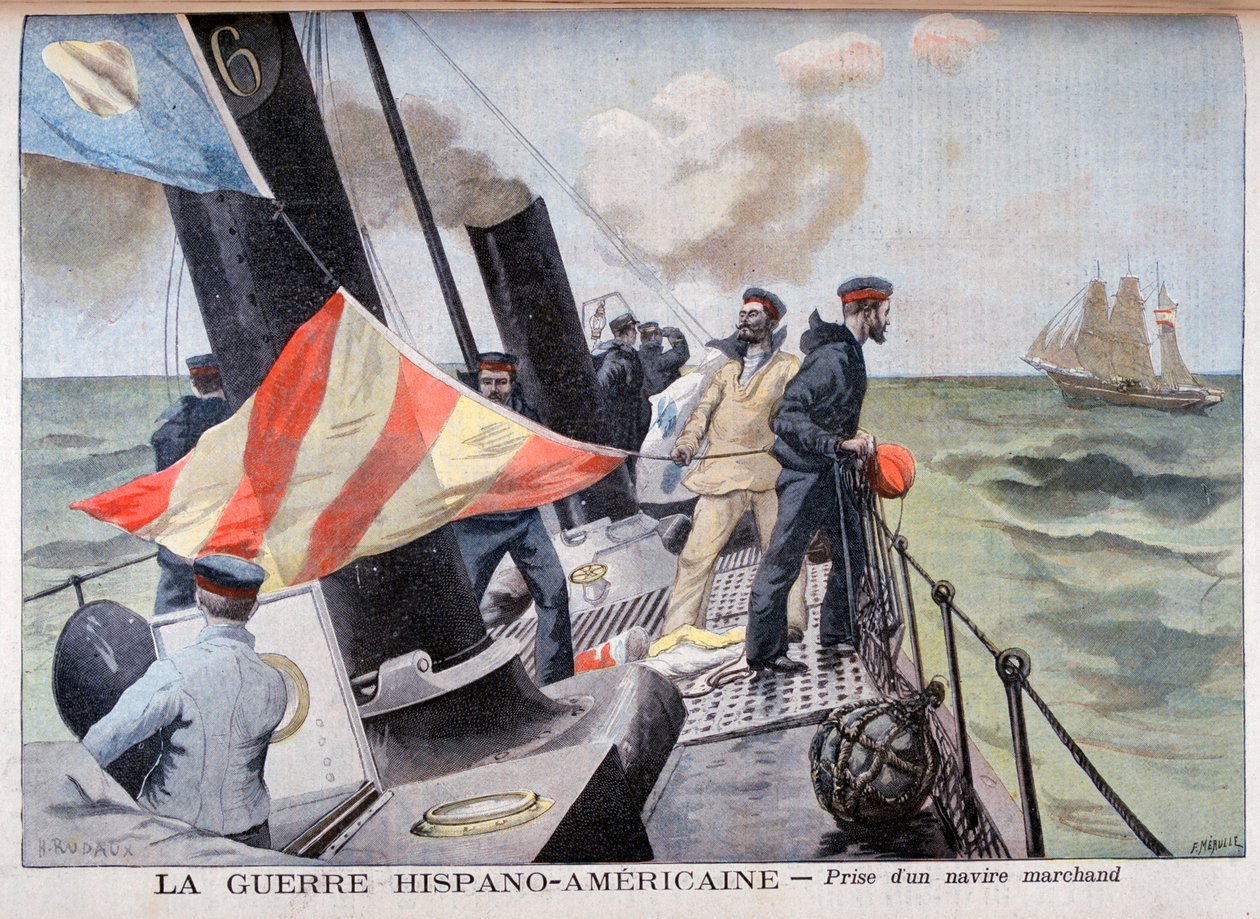 Kauppa-aluksen pyydystäminen, Espanjan ja Amerikan sota, 1898 tekijältä Fortuné Méaulle