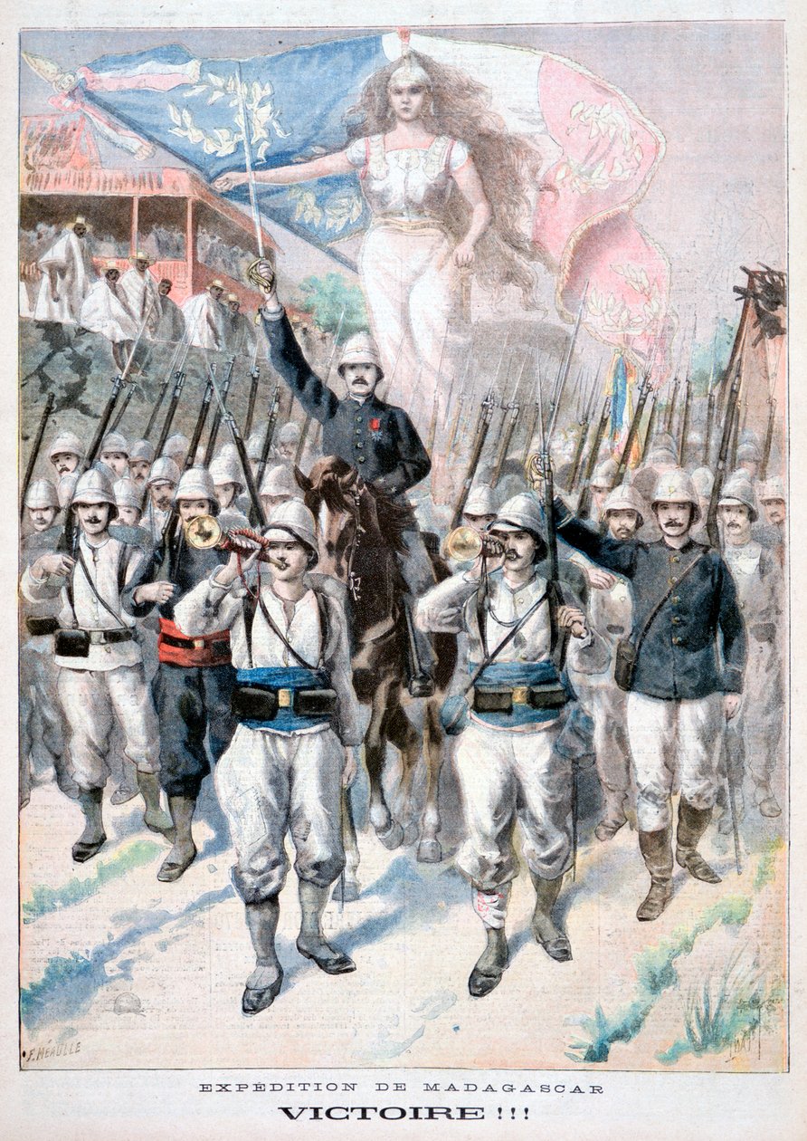 Voitto!!, Ranskan väliintulo Madagaskarissa, 1895 tekijältä Fortuné Méaulle