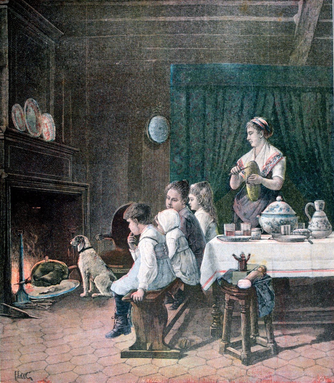Odotan, 1890 tekijältä Fortuné Méaulle