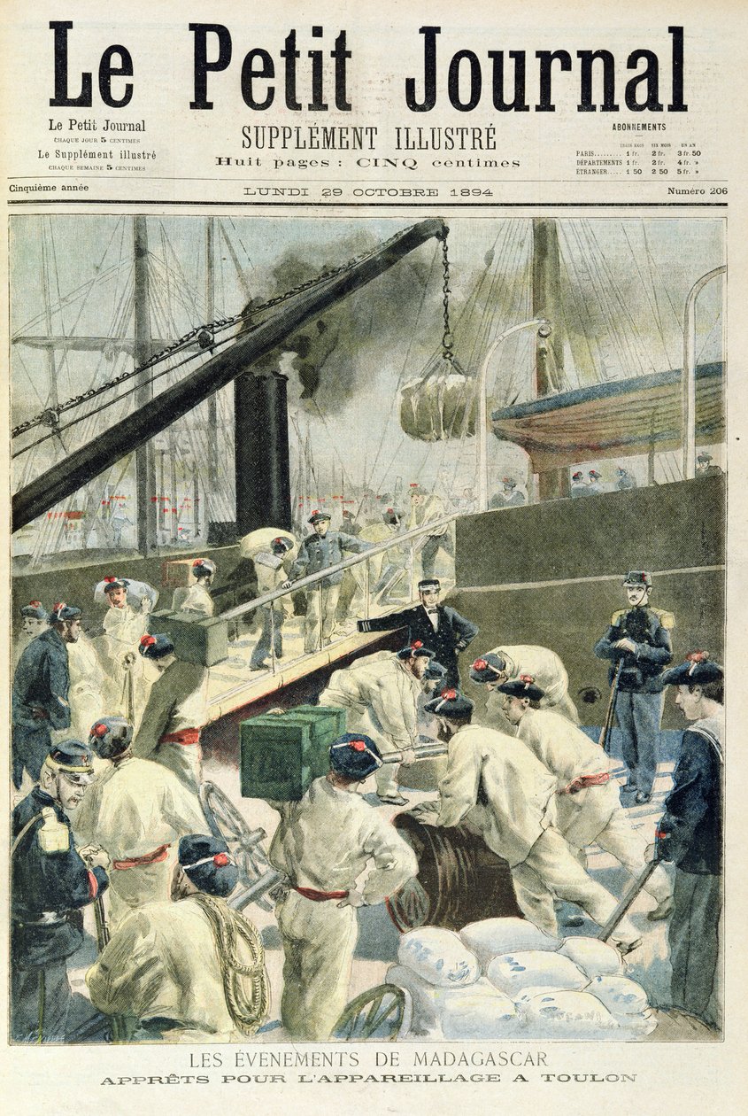 Le Petit Journalin kuvitetun liitteen etusivu, 29. lokakuuta 1894 tekijältä Fortune Louis Meaulle