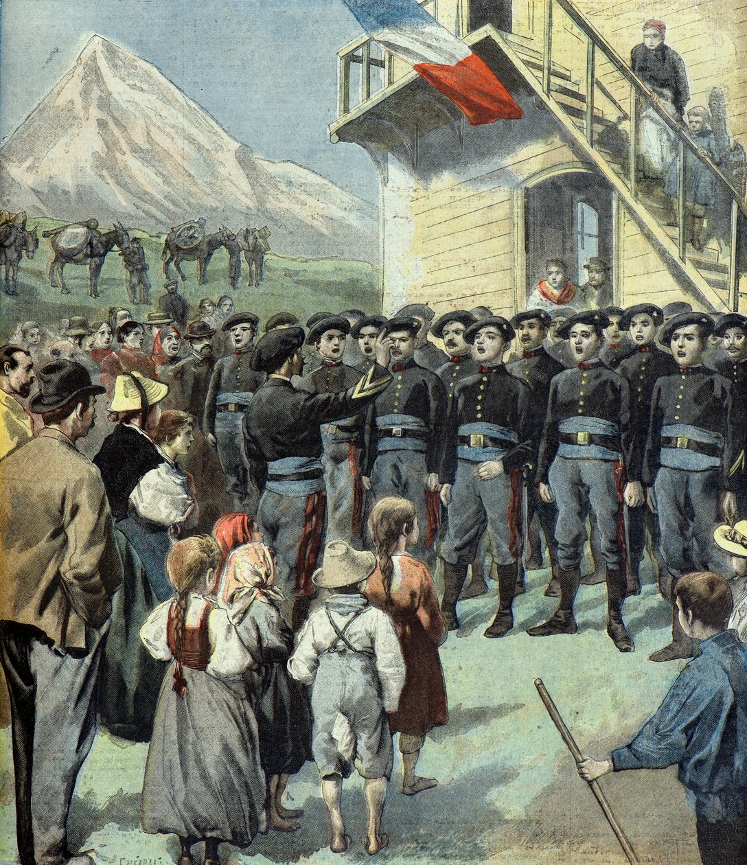 Chorale de chasseurs alpins, Felix Fauren matka Etelä-Ranskaan tekijältä Fortune Louis Meaulle