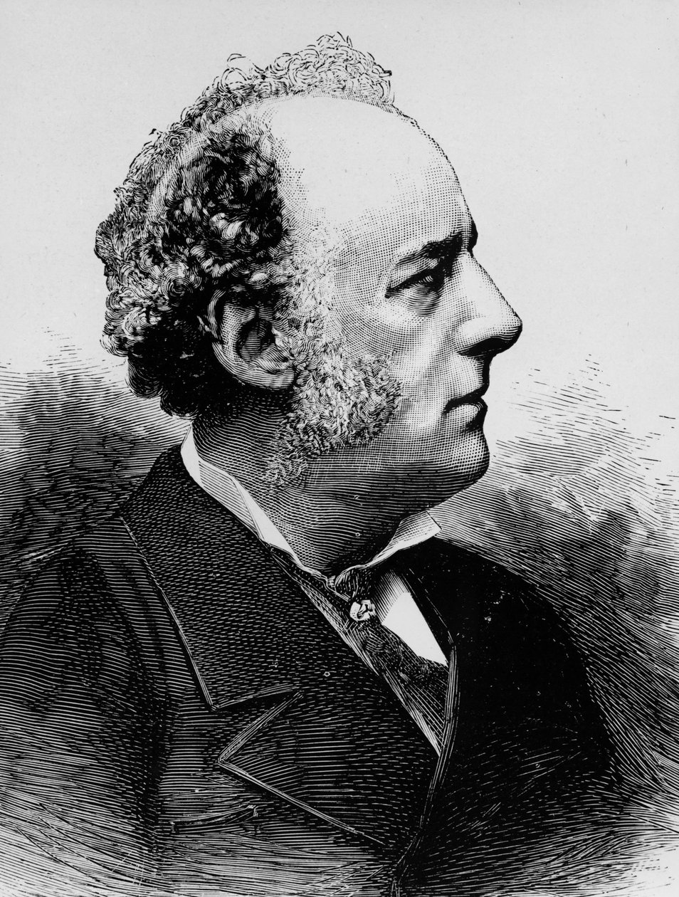 John Everett Millais (1829-1896) englantilainen prerafaeliittimaalari, Meaullen kaiverrus. tekijältä Fortune Louis Meaulle