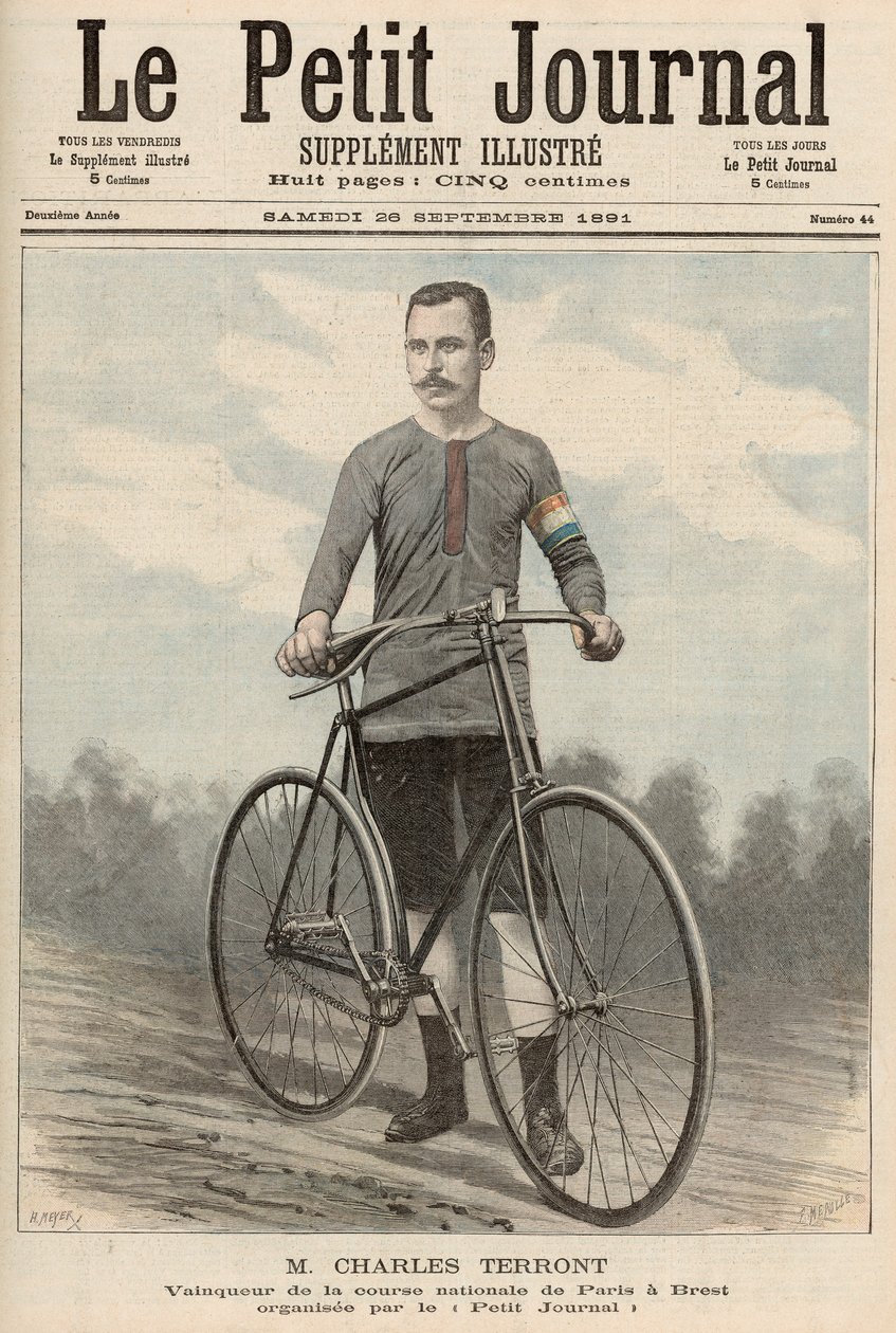 Charles Terront (1857-1932) Le Petit Journalista, 26. syyskuuta 1891 tekijältä Fortune Louis Meaulle and Henri Meyer