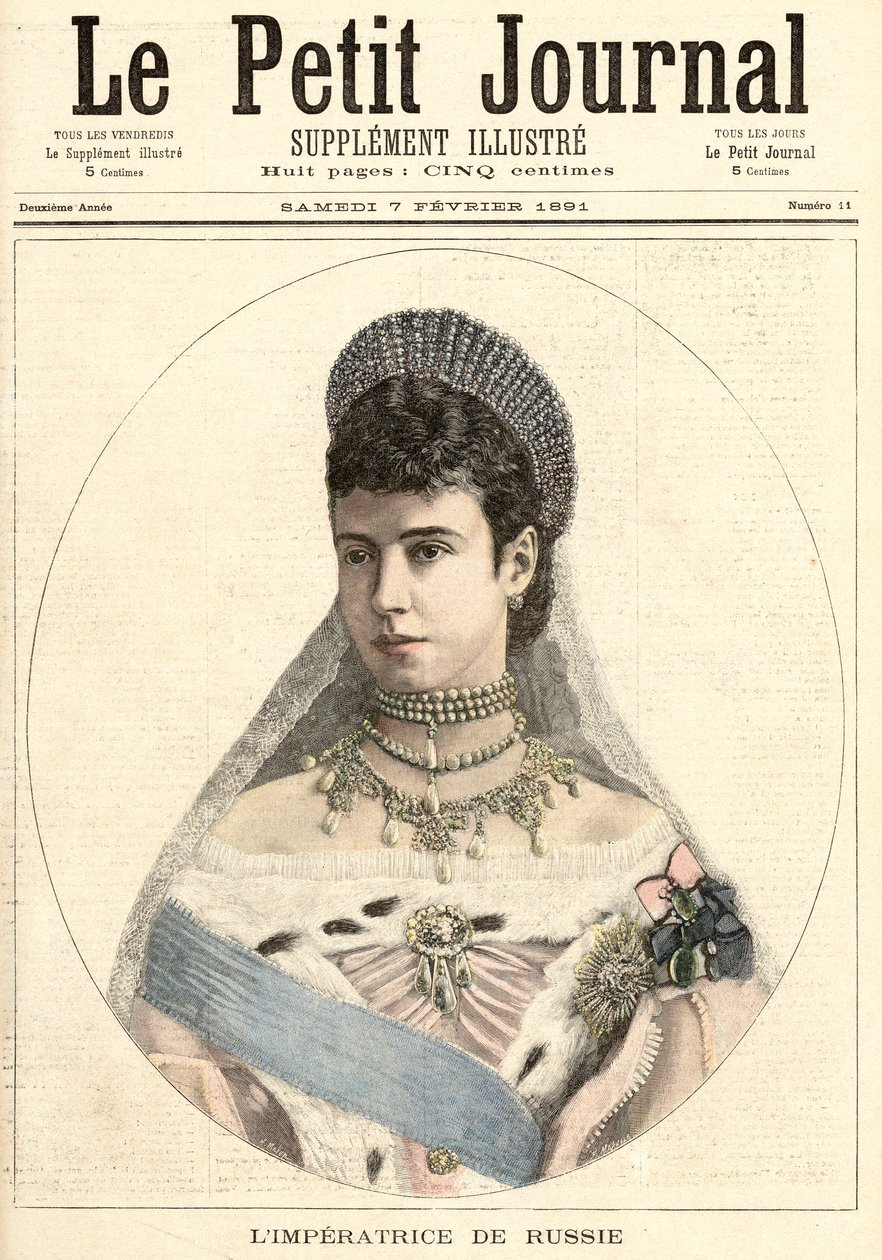 Venäjän keisarinna, "Le Petit Journal", 7. helmikuuta 1891 tekijältä Fortune Louis Meaulle and Henri Meyer