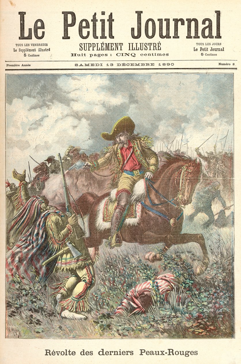 Revolt of the Last of the Redskins, "Le Petit Journal", 13. joulukuuta 1890 tekijältä Fortune Louis Meaulle and Henri Meyer