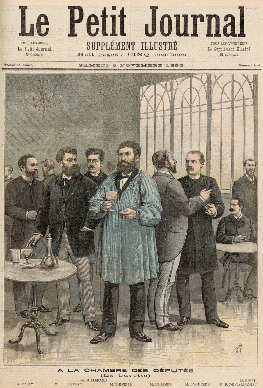 Edustajainhuone: Virkistyshuone, Le Petit Journalista, 5. marraskuuta 1892 tekijältä Fortune Louis Meaulle and Henri Meyer